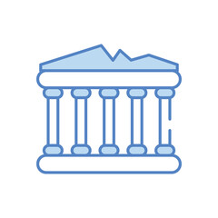 Acropolis vector icon stock illustration