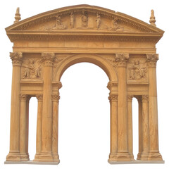 PNG Semicircular Roman arch architecture classical column.