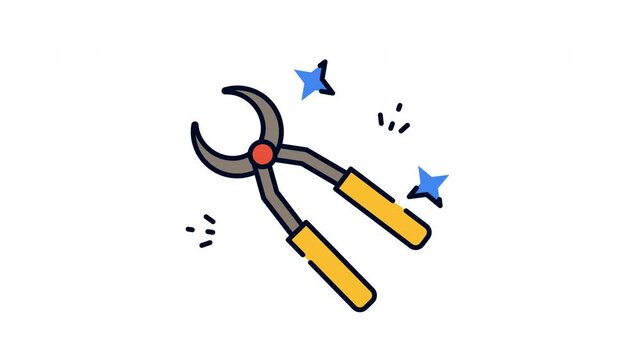 Hand Tool Cutting Motion Graphic