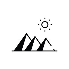 Pyramids vector icon stock illustration