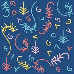 This abstract pattern showcases a central diya illustration with additional diyas arranged in a floral design. Ideal for Diwali, festive backgrounds, invitations, and decor.