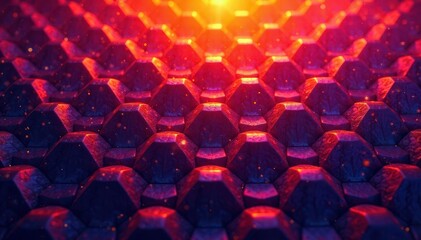 Obraz premium Intricate tessellation of hexagons, vibrant colors, geometric, decor, modern