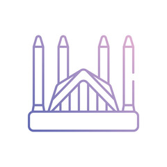 Faisal Mosque vector icon stock illustration