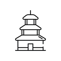 Pagoda vector icon stock illustration