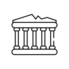 Acropolis vector icon stock illustration