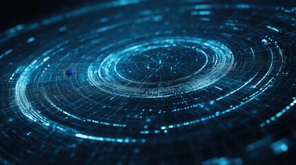 Fototapeta premium A futuristic deep-space AI system analyzing astronomical data in real-time.