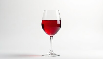 Rich red wine in a glass, crisp white backdrop, drinkphotography, glass, drink
