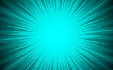Radial rays background with halftone effect in comic style design