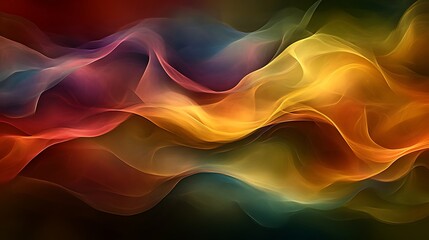 Obraz premium Colorful abstract artwork depicting flowing waves in various vibrant hues