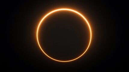 Obraz premium A Bright Illuminated Circle Against A Dark And Blurred Background