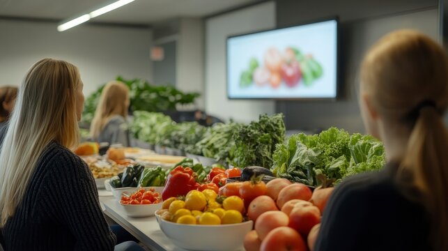 Healthy Eating Workshop with Fresh Produce and Engaged Participants