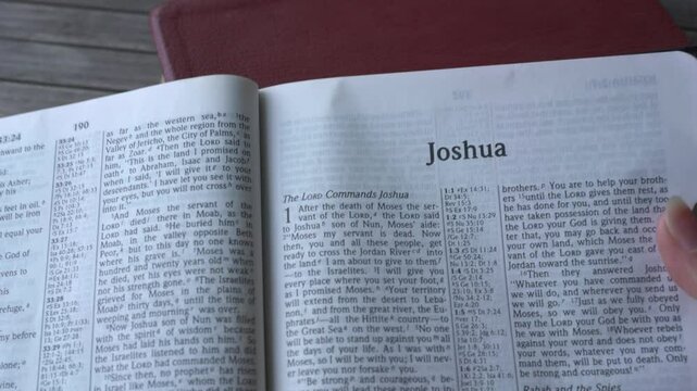 Book of Joshua of the Old Testament in the Holy Bible.