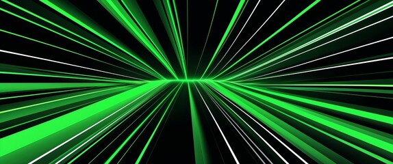 Obraz premium Green laser beams vector pattern abstract design illustration background