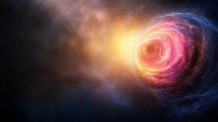 Fototapeta premium Cosmic Swirl of Colorful Light in the Depths of Space