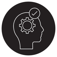 Consciousness Icon, Exploring the Depths of Consciousness, The Science and Mystery of Consciousness, vector