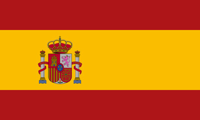 Fototapeta premium Flag of Spain displayed prominently with vibrant colors showcasing national pride and cultural identity