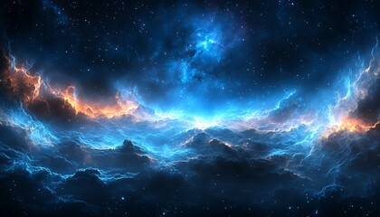 Obraz premium A breathtaking cosmic landscape filled with stardust and celestial formations