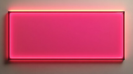 A bright pink rectangular light illuminates an empty space