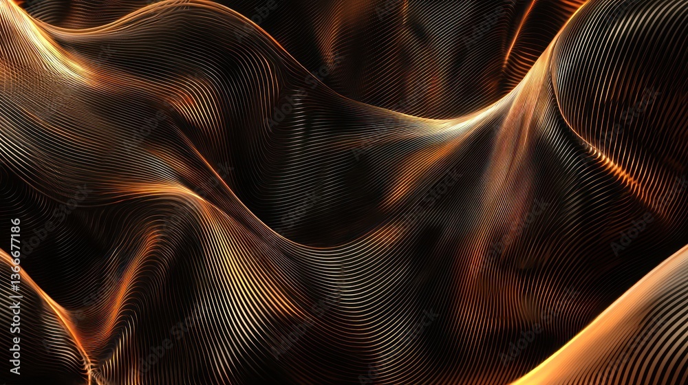 Canvas Prints abstract technology design with flowing lines and digital textures, ideal for high-tech corporate vi