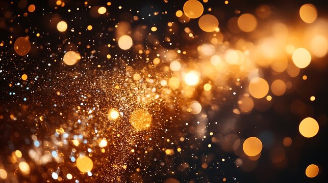 Abstract background showing a collection of blurred and illuminated circles