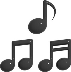 Cute (musical)note with 3D balloon effect