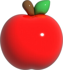 cute apple with a balloon effect in 3D © ee