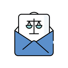 Subpoena vector icon stock illustration