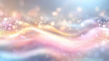 Abstract Pastel Glitter Waves