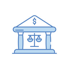 Banking Law vector icon stock illustration