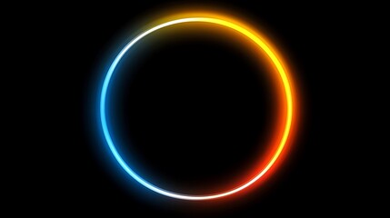 Obraz premium A glowing circular shape radiating colors in front of black