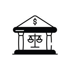 Banking Law vector icon stock illustration