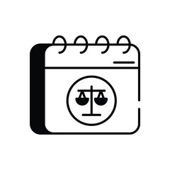 Date vector icon stock illustration