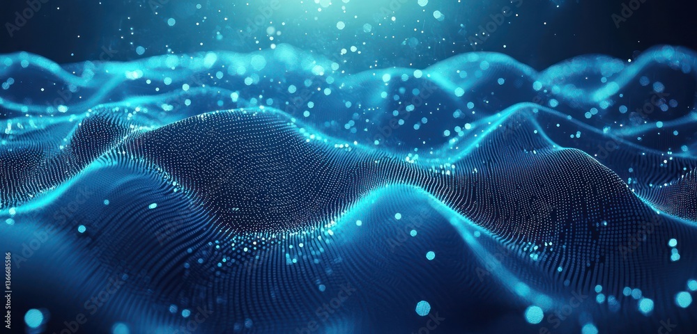 Canvas Prints blue technology wave background with digital effects, ideal for corporate concepts or tech-focused d