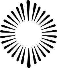 Obraz premium Sunburst, Starburst icon in flat. vector for apps or web Retro wavy edge circle stickers, price promo tags, Empty vintage star burst callouts or sunburst Isolated on transparent background