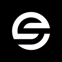 Obraz premium Letter ES or SE creative circle monogram logo