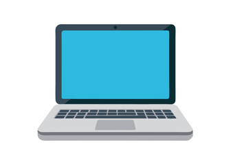 Modern Laptop Vector Illustration - Clipart, Line Art & Cartoon Graphics, High-quality modern laptop vector illustration, perfect for clipart, line art, and digital designs.