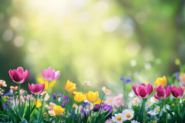 spring flowers background