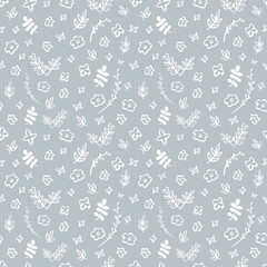 Floral Seamless Pattern Elegant Vector Graphics