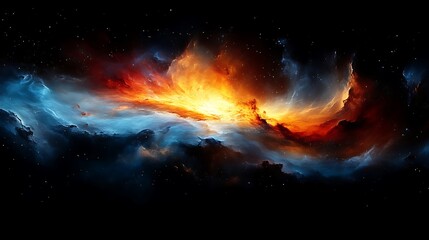 Vibrant Colorful Nebula Showcasing Expansive Clouds and Brilliant Starfield