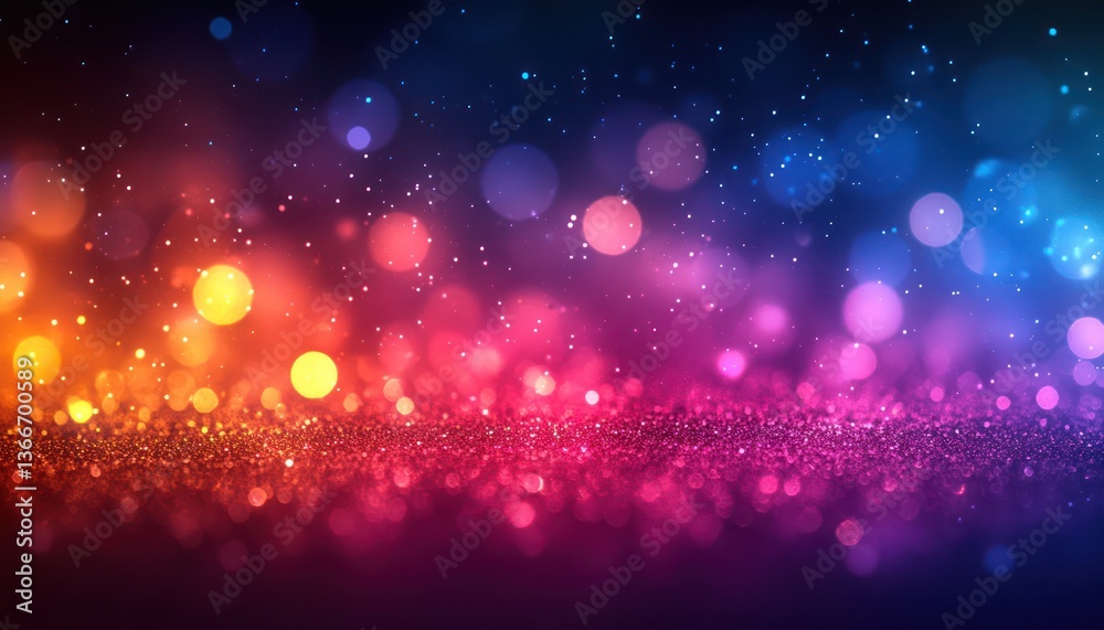 Poster colorful abstract bokeh lights with smooth blurred transitions for a vibrant look