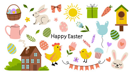 Celebrate Easter with vibrant decorations and joyful symbols of springtime festivities