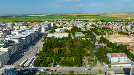 Obraz premium Aerial view of Ceylanpinar district Sanliurfa Turkey