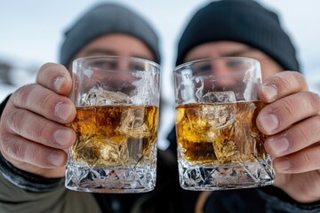 Brandy celebration - cheerful mood, whisky pleasure, refined taste, smooth experience, golden warmth, joyful gathering, rich flavor, spirited enjoyment, classic indulgence, happy toast.