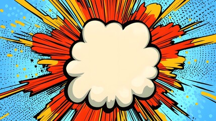 Illustration of a Startup Boom/Bang/Burst Bubble in Isolated Pop Art Style