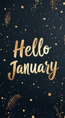 Elegant design welcoming the month of January.