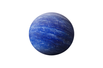 Blue planet with a white background, isolated