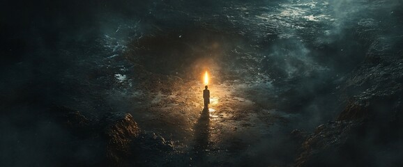 Illuminating Solitude: A Beacon of Hope in the vast expanse of Uncertainty