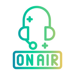 on air Line Gradient Icon