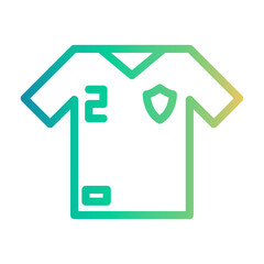soccer jersey Line Gradient Icon
