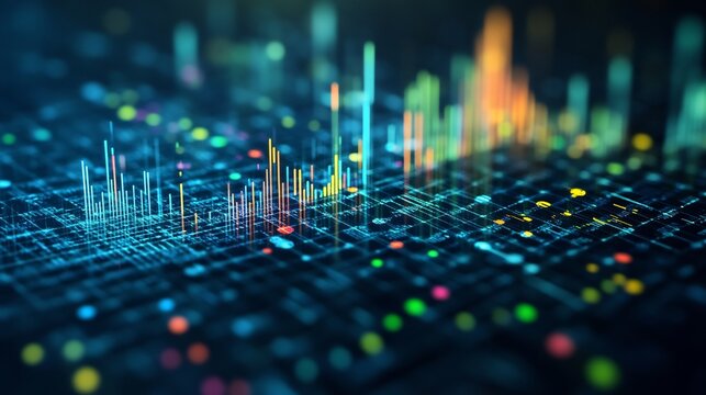 Scatter plot showing customer segmentation data analysis targeted marketing abstract visualization